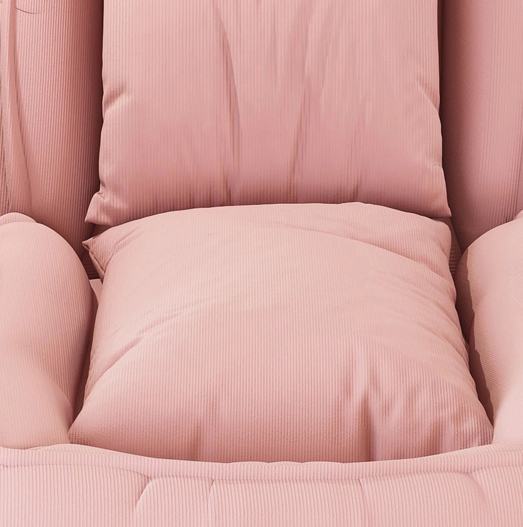 Sofa letto pieghevole ergonomico 80x22x87 cm in tessuto e metallo; rosa