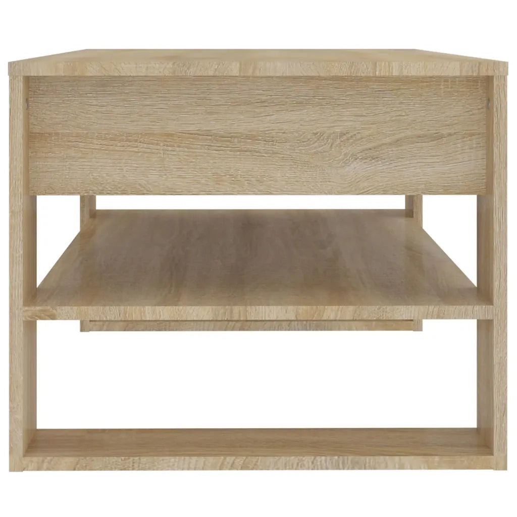 Tavolino da Salotto Rovere Sonoma 102x55x45cm Legno Multistrato cod mxl 62521