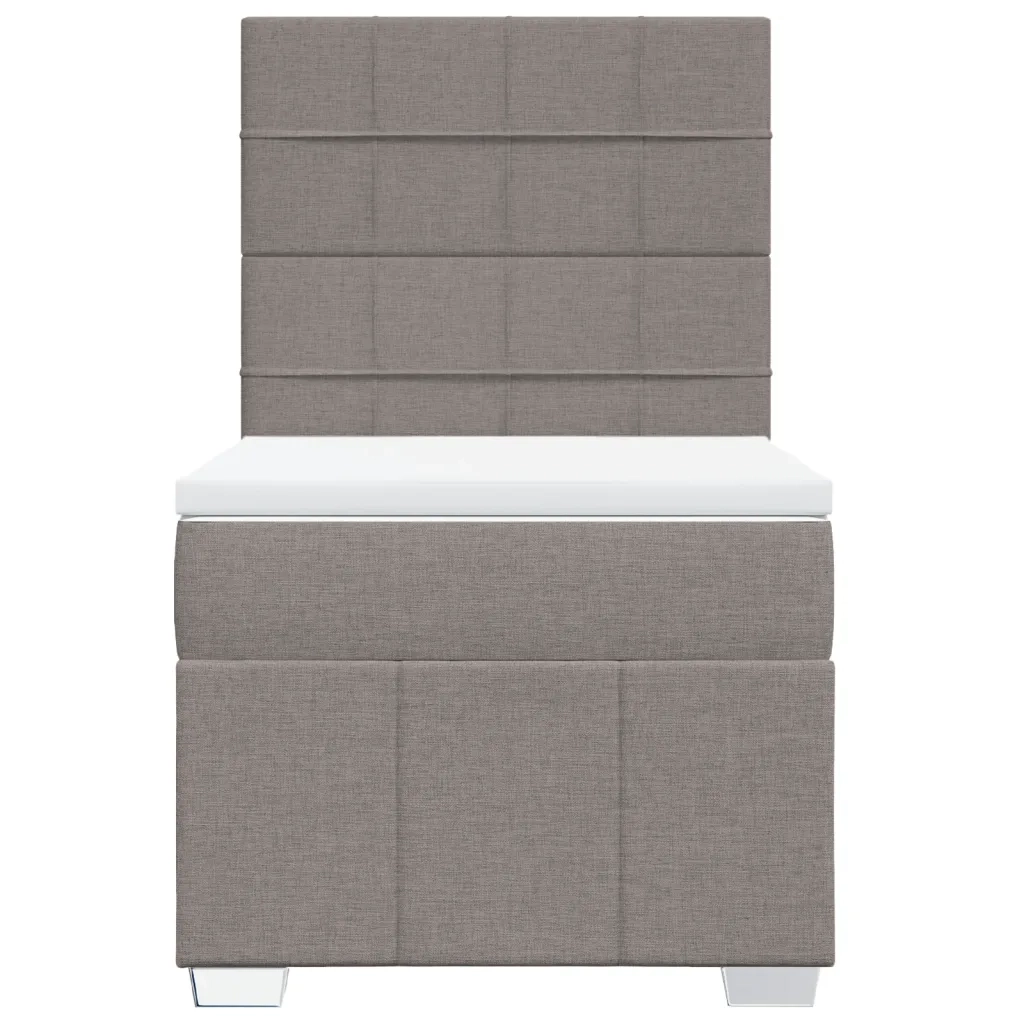 Giroletto a Molle con Materasso Tortora 100x200 cm in Tessuto