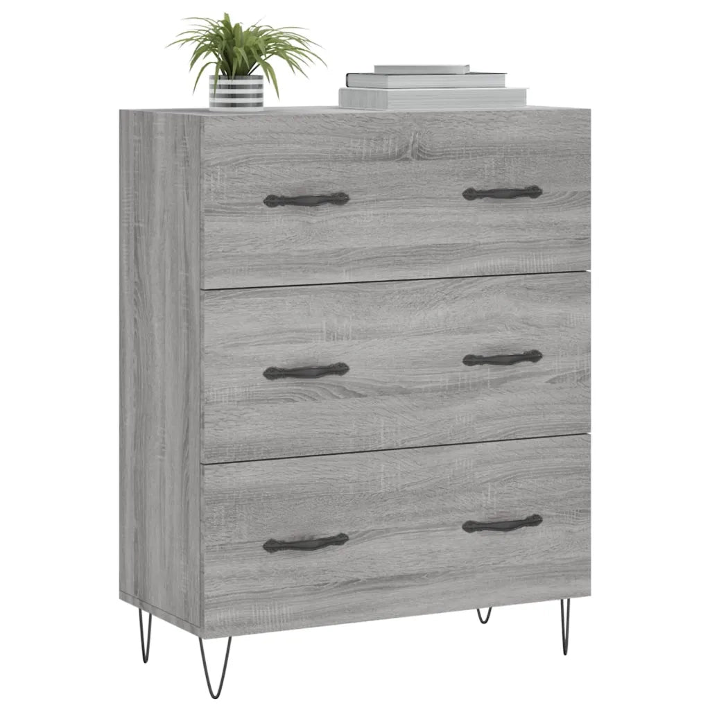 Credenza Grigio Sonoma 69,5x34x90 cm in Legno Multistrato 827850