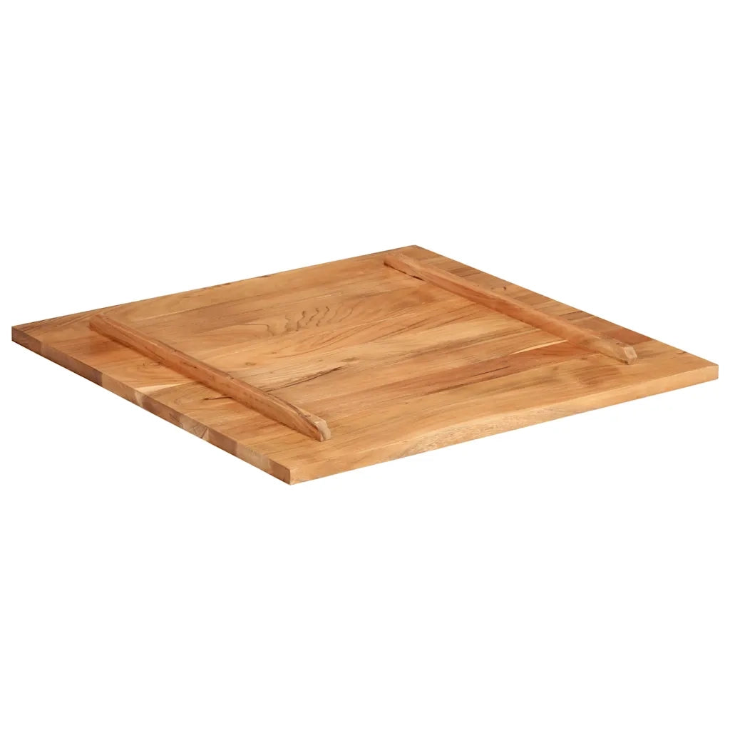 Piano Tavolo in Legno Massello di Acacia 25-27 mm 80x80 cm 285998