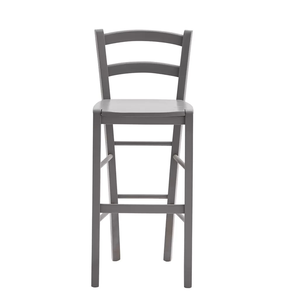 Set 2 sgabelli shabby in legno grigio seduta legno 41x44x101 - Mobili 2G