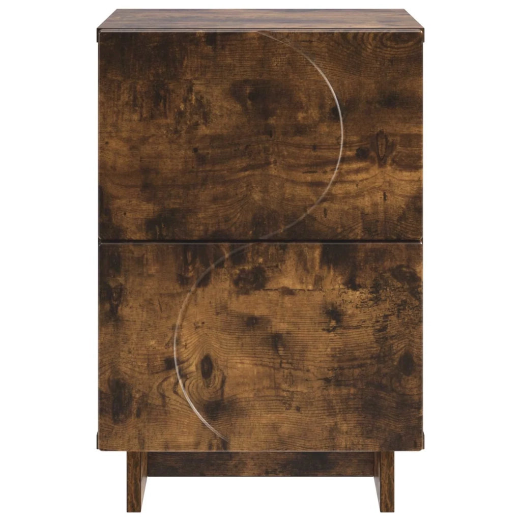 Armadio da Notte Rovere Fumo 33,5 x 34,5 x 50 cm 8011397