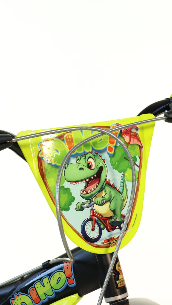 DINOSAUR 14", bicicletta per bambini, adatta a bambini tra i 4 e i 6 anni, per altezza tra 100 e 120 cm, con campanello