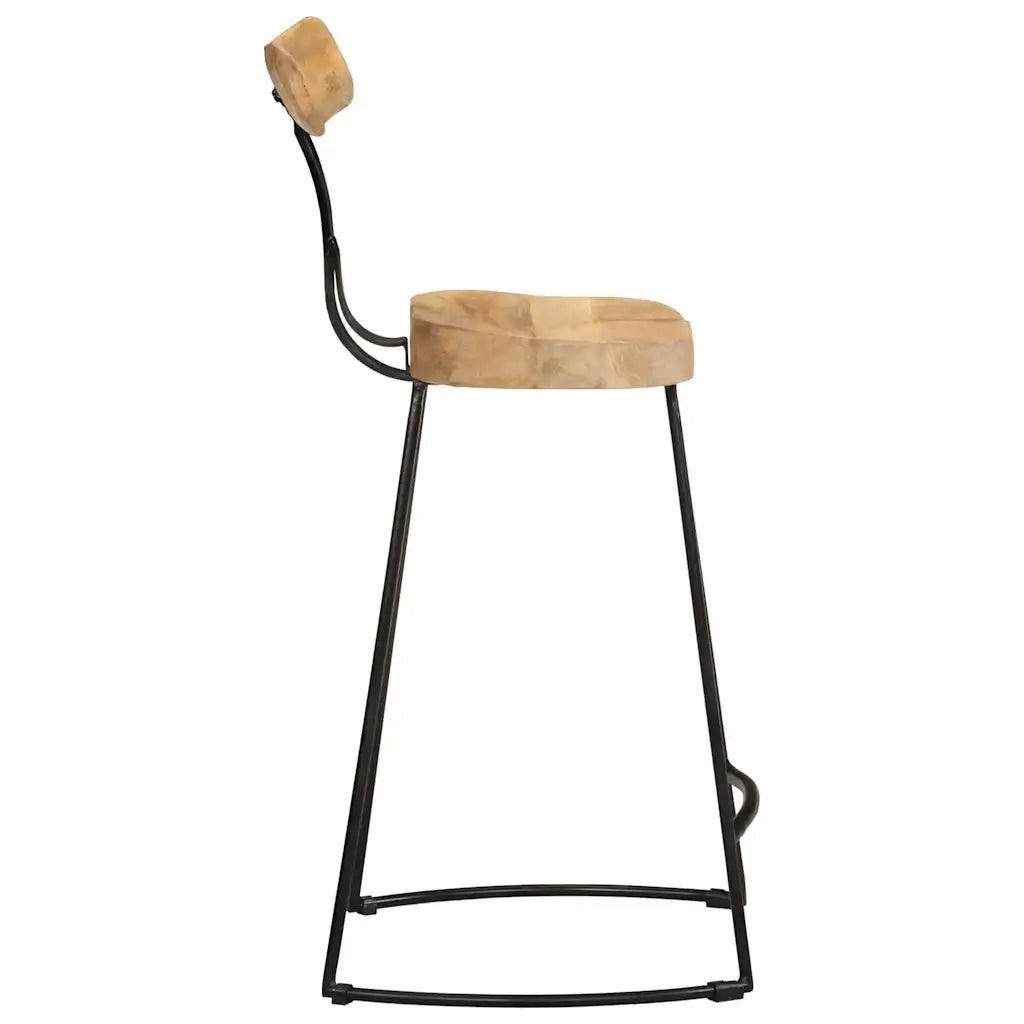 Sgabelli da Bar 2 pz 49x43x88 cm in Legno Massello di Mango 4013522