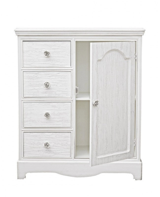 Credenza MDF Impiallacciato Bianca Rustica da Interno - IVORY