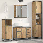 Set di mobili per il bagno con porta 3 pcs Rovere artigianale 3402561