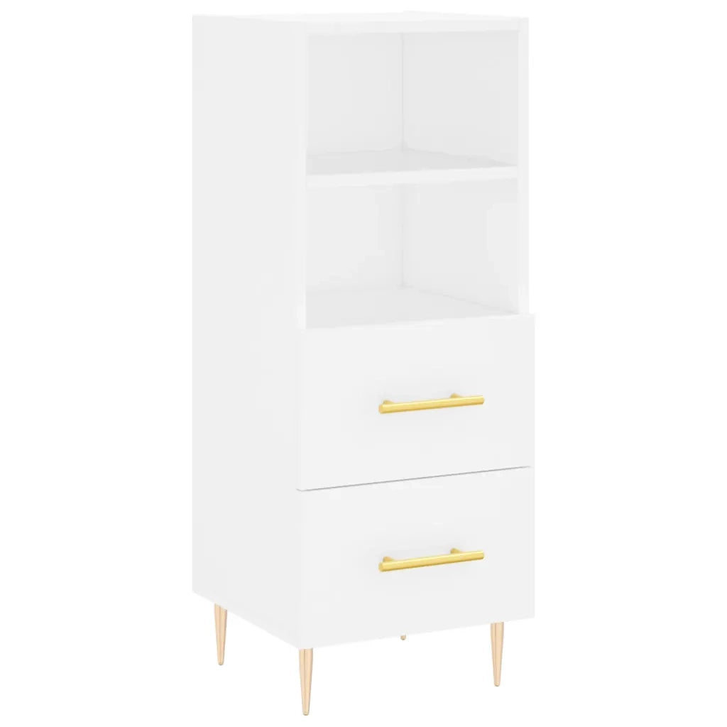 Credenza Bianca 34,5x34x90 cm in Legno Multistrato