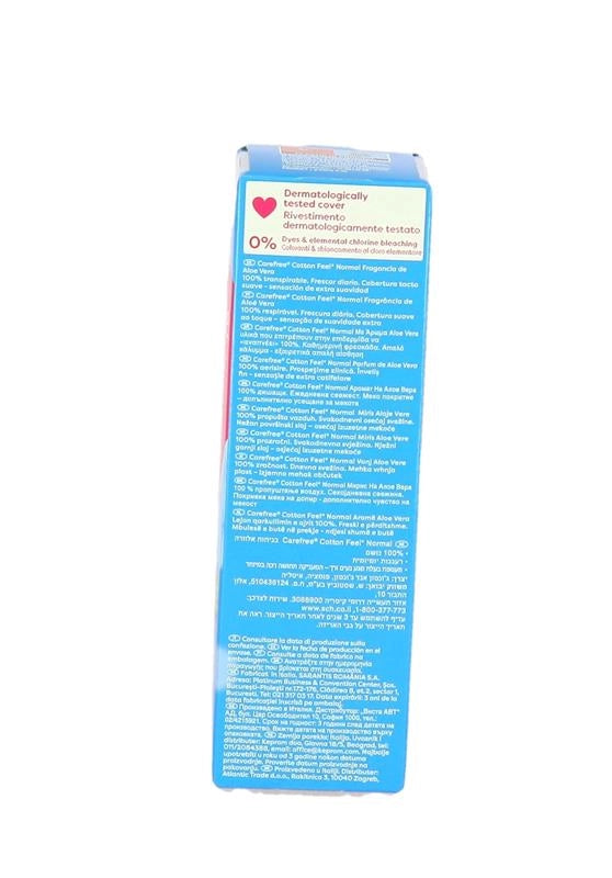 CAREFREE SALVASLIP COTTON FEEL NORMAL FRAGRANZA ALL'ALOE VERA SALVA SLIP DONNA 100% TRASPIRANTI 20 PZ