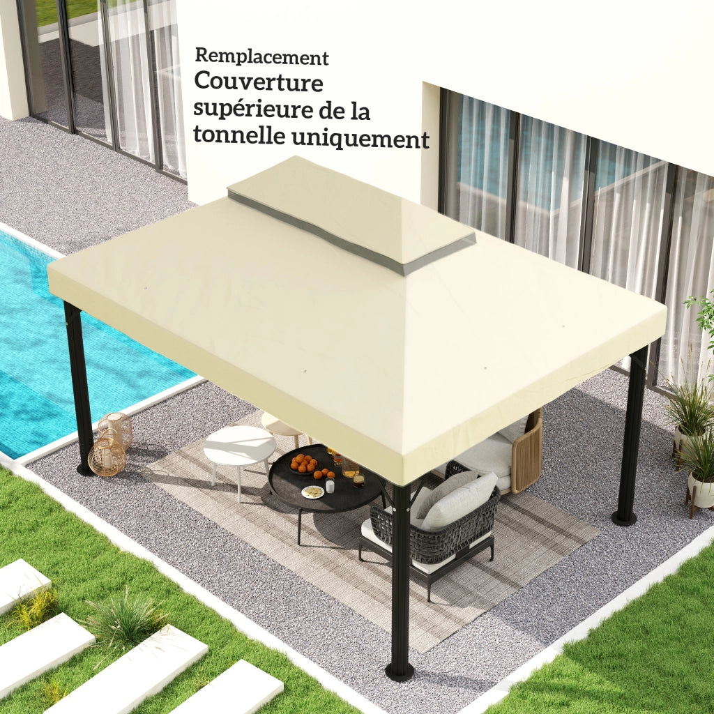 Toile per Tonnelle ¨C zephmum ¨C 4x3 m Crema UPF30+