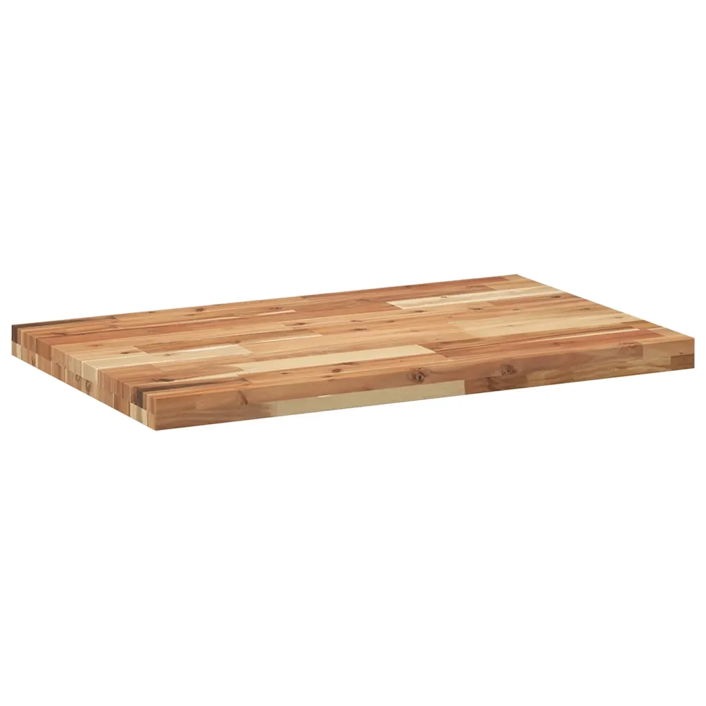 Piano Tavolo Rettangolare 120x50x4cm Legno Massello di Acacia 4008855