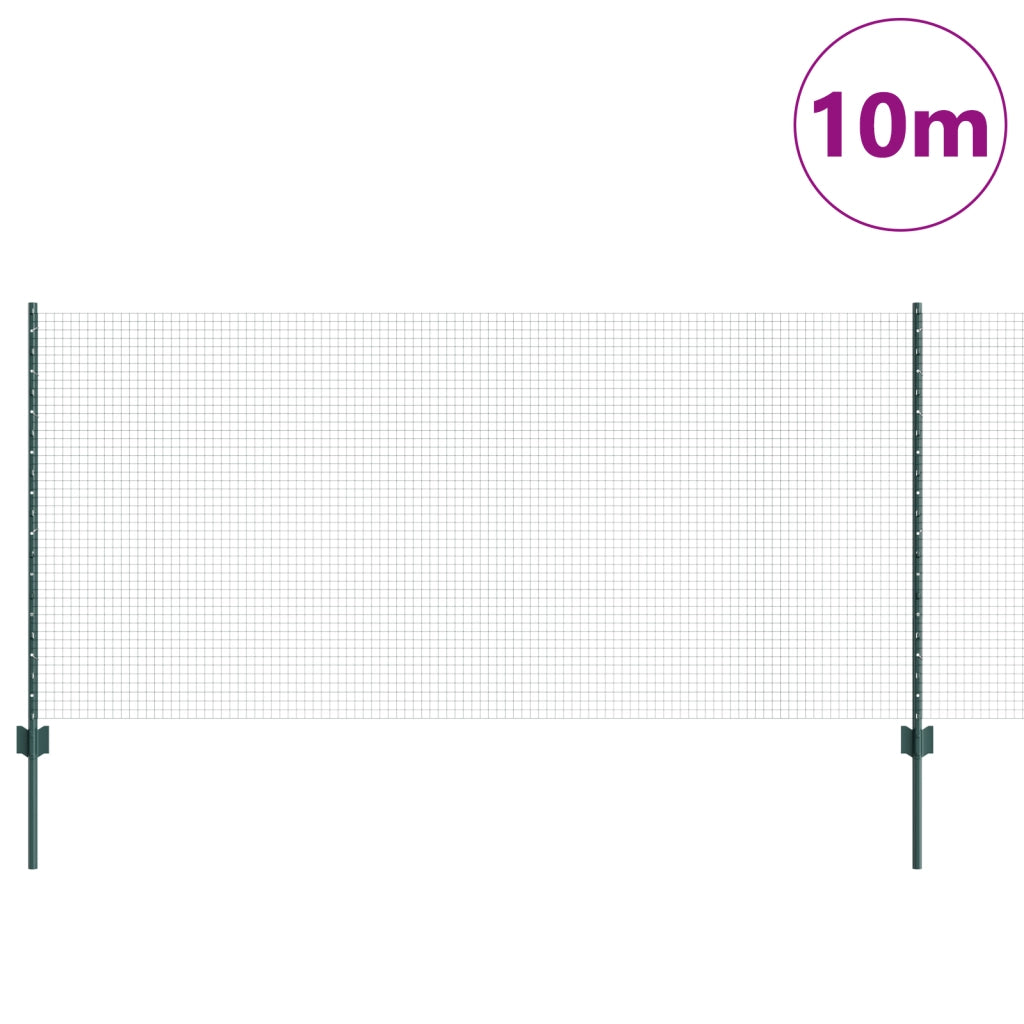 Set di Recinzione per Giardino Set di 2 Verde Acciaio Media
