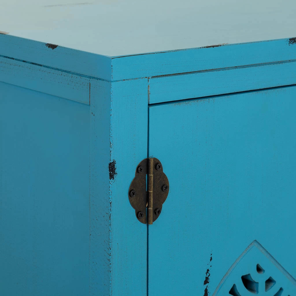 Credenza in legno blu 120x40x86,5h