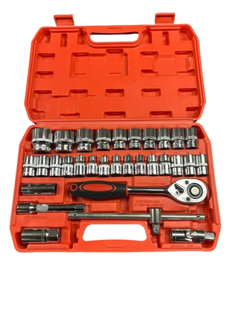 CHIAVI A BUSSOLA KIT 32 PZ 1/2 8-32 mm VALIGETTA PLASTICA CRICCHETTO REVERSIBILE