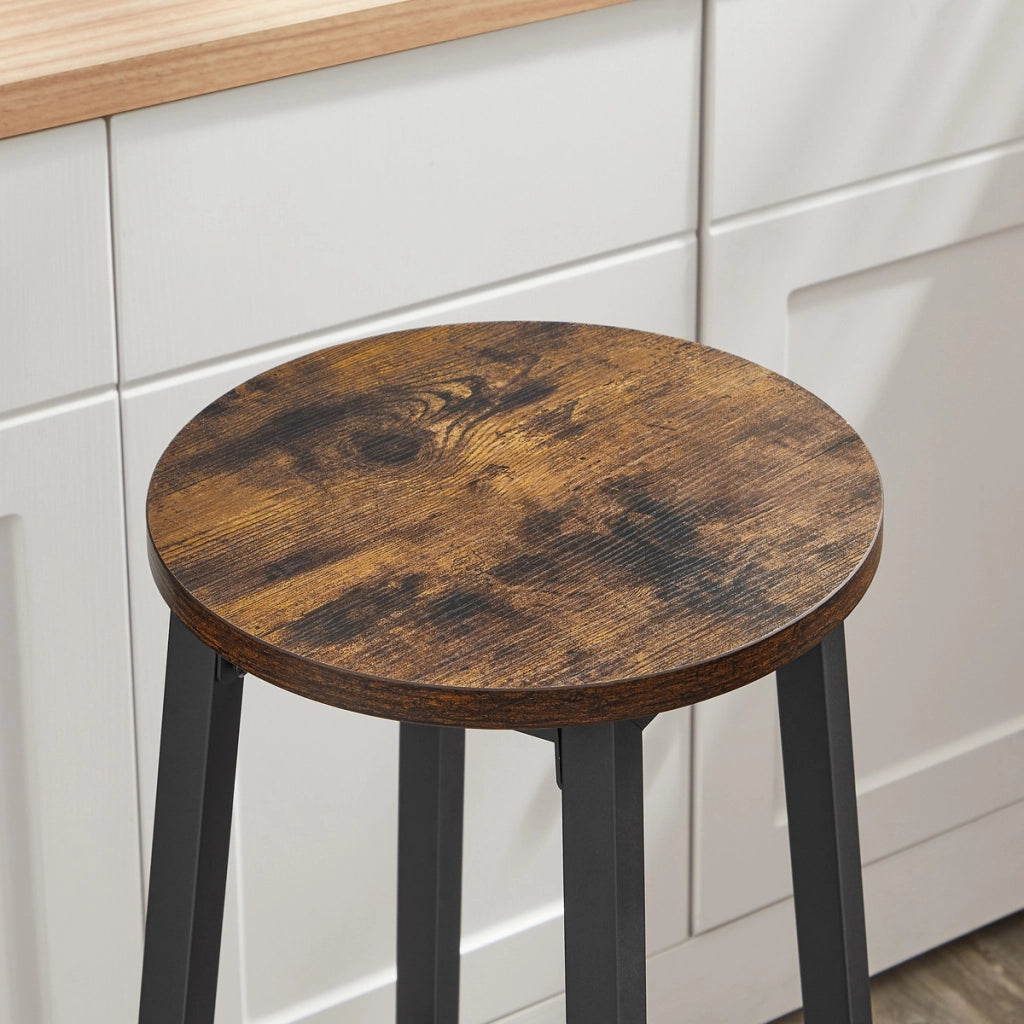 Sgabello da bar industriale Wood & Steel
