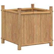Fioriera rialzata per piante fiori terrazza giardino 40 x 40 x 40 cm bambù marrone 02_0037549