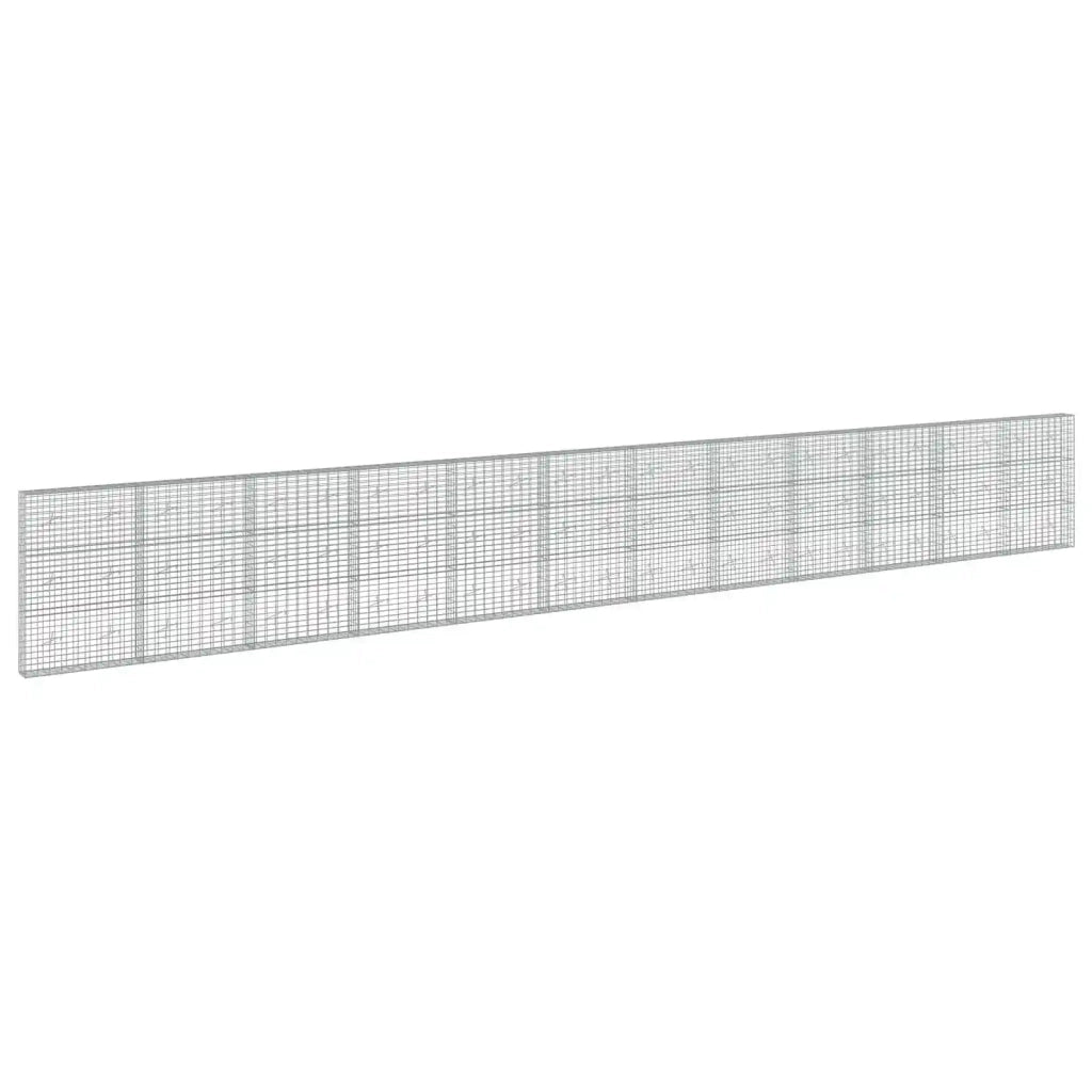 Gabione con Filo da 5 mm e Rete da 5x10 cm 1200x20x150 cm 3464586