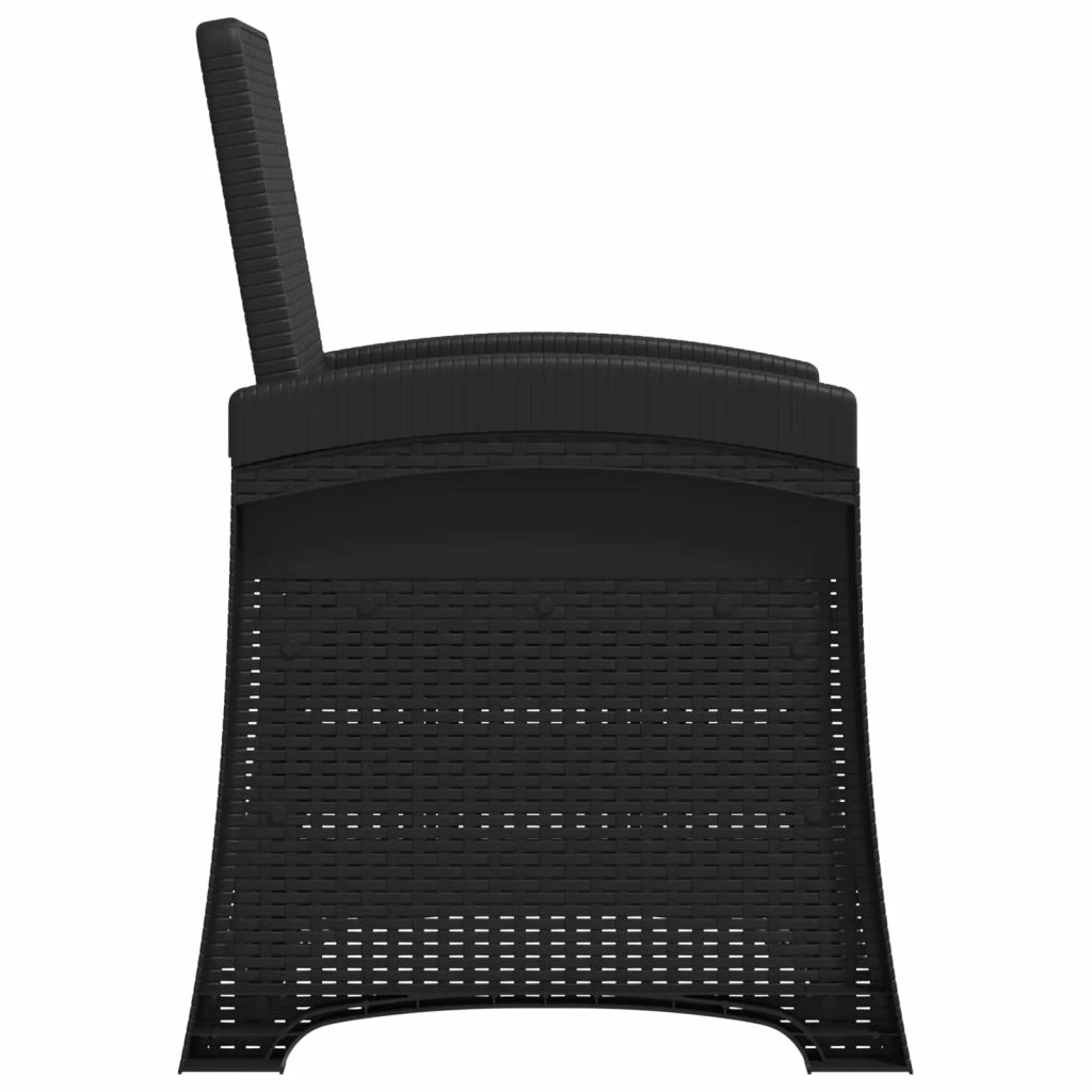 Sedia da giardino reclinabile effetto rattan Antracite e Crema 8012000