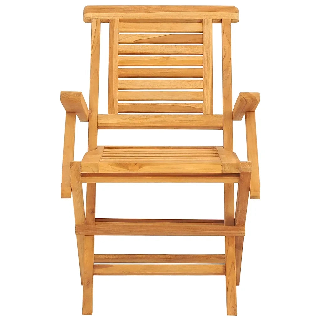 Sedie da Giardino Pieghevoli 4pz 56x63x90cm Legno Massello Teak