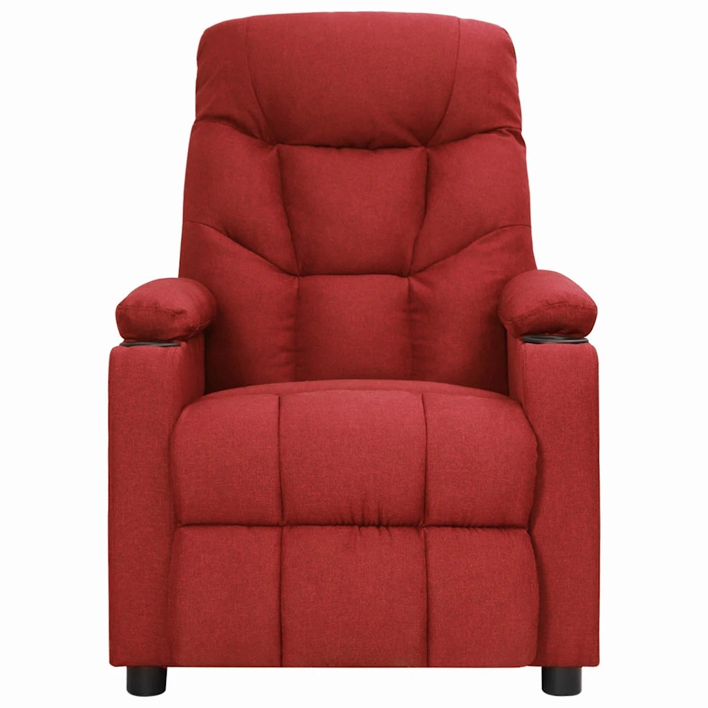 Divano Sedia-Poltrona Reclinabile in Tessuto Rosso Vino 764756