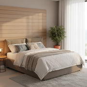 Letto Matrimoniale Calcite, Letto Matrimoniale Materasso Incluso Made in Italy, Grigio Tortora\