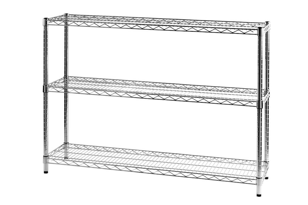 Scaffale 3 Ripiani 90x35x90 cm in Metallo Cromato Tosini