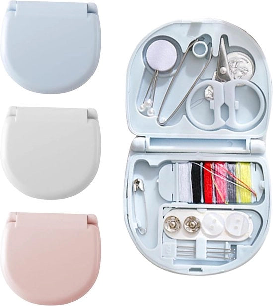 Set di ago per cucire a tre pezzi - Kit di ago e ago da taglio per cucire in viaggio - Inclusa forbici da ago