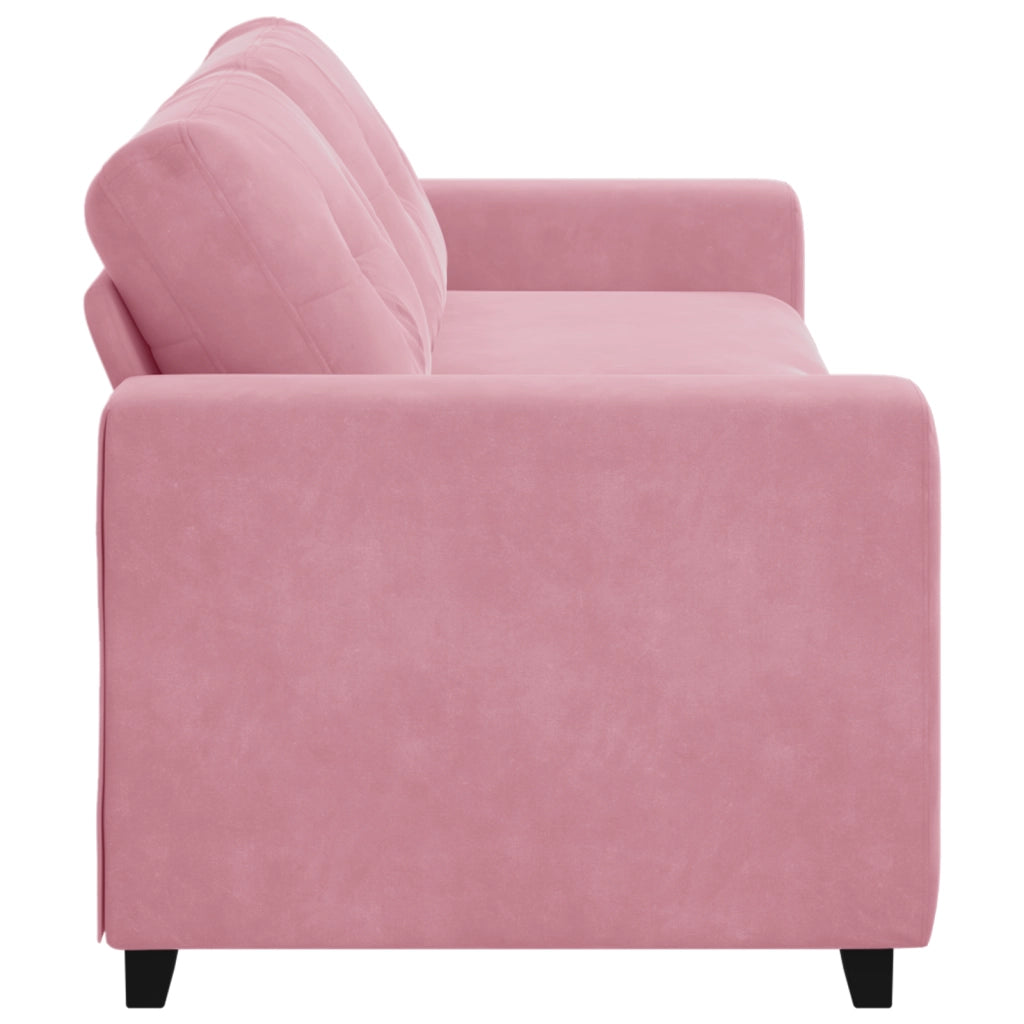 Divano 3 Posti Rosa 180 cm in Velluto