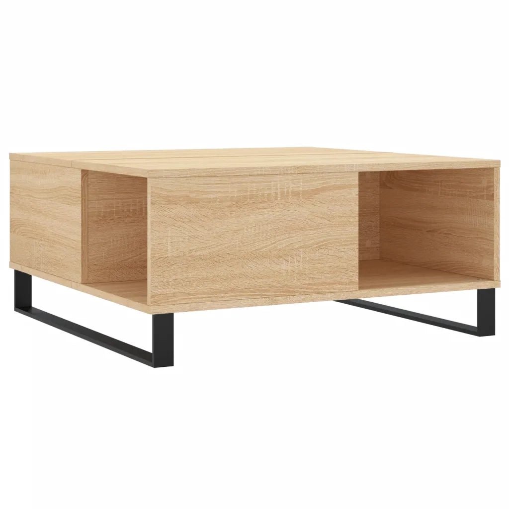 Tavolino Salotto-Tavolino da soggiorno-Tavolo Rovere Sonoma 80x80x36,5 cm Legno Multistrato 109587
