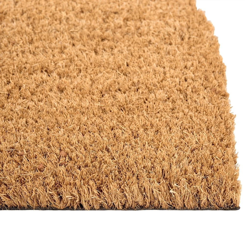 Zerbino di benvenuto in fibra di cocco antiscivolo 45 x 75 cm con supporto in PVC naturale