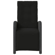 Set da BistrÃ² 3 pz con Cuscini Nero in Polyrattan