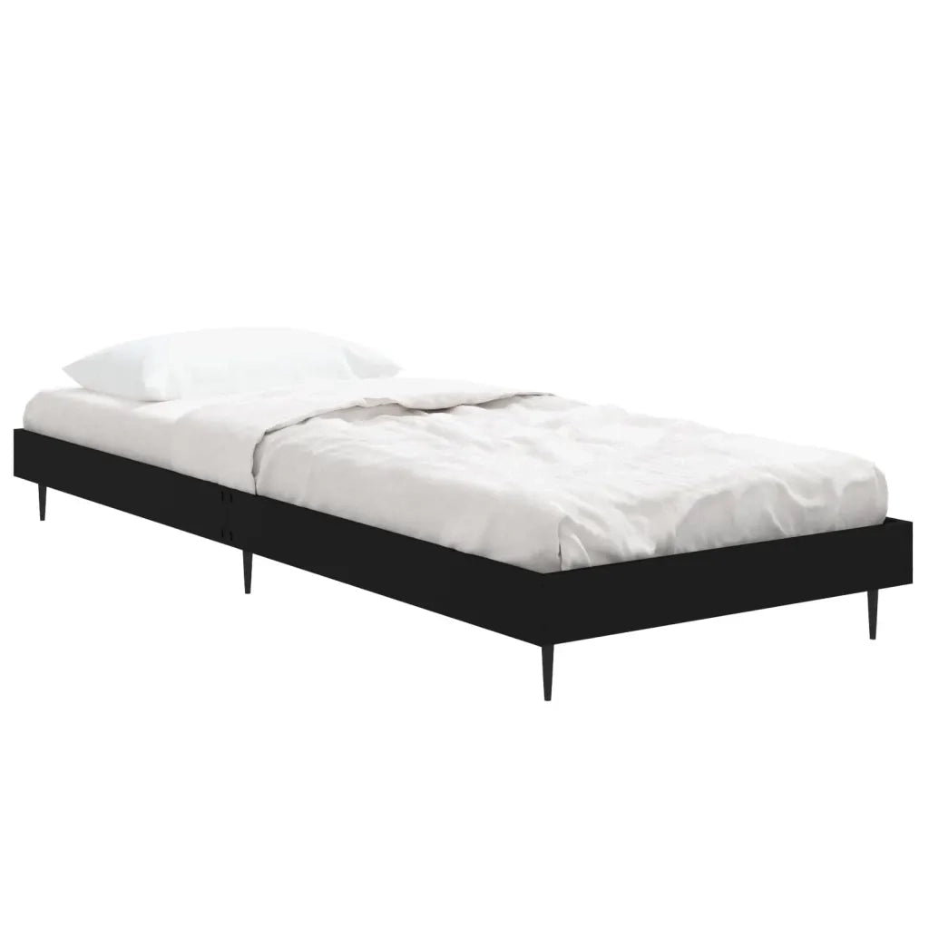 Giroletto-Struttura Letto Nero 75x190 cm in Legno Multistrato 257481