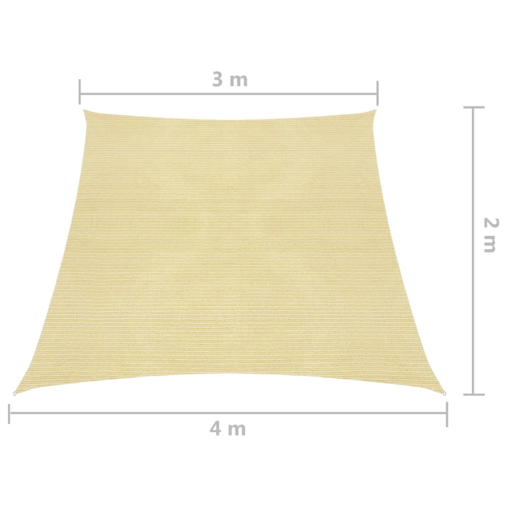 Vela ombreggiante/ombrellone 160 g/m² 3/4 x 2 m HDPE beige 02_0008965