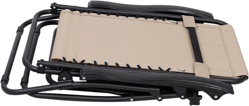 3 sedie a sdraio a gravità zero, per patio, sdraio, sedie da giardino, piscina, reclinabili, pieghevoli, set di sedie a sdraio (beige)