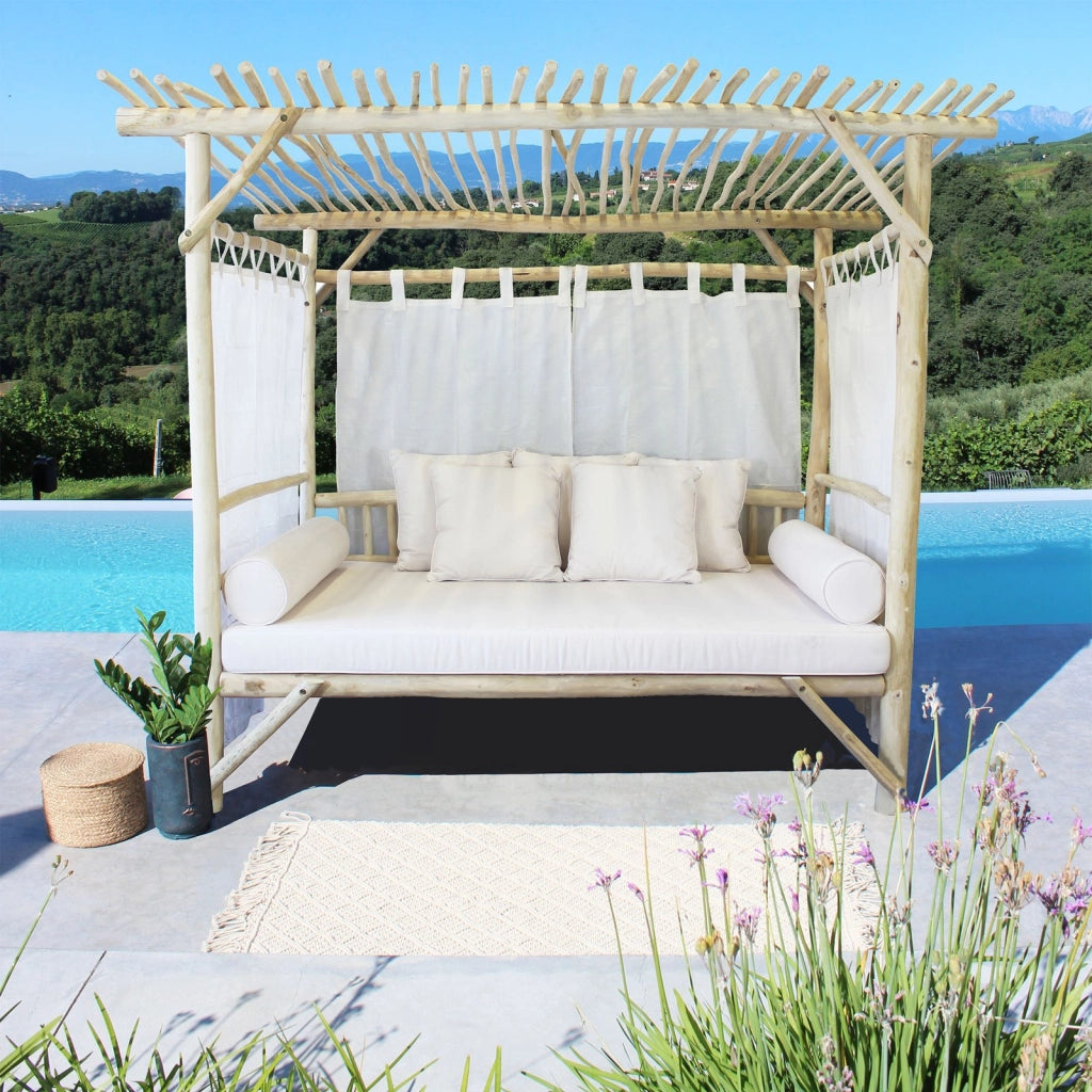 Gazebo letto in legno di teak - METROPOLIS