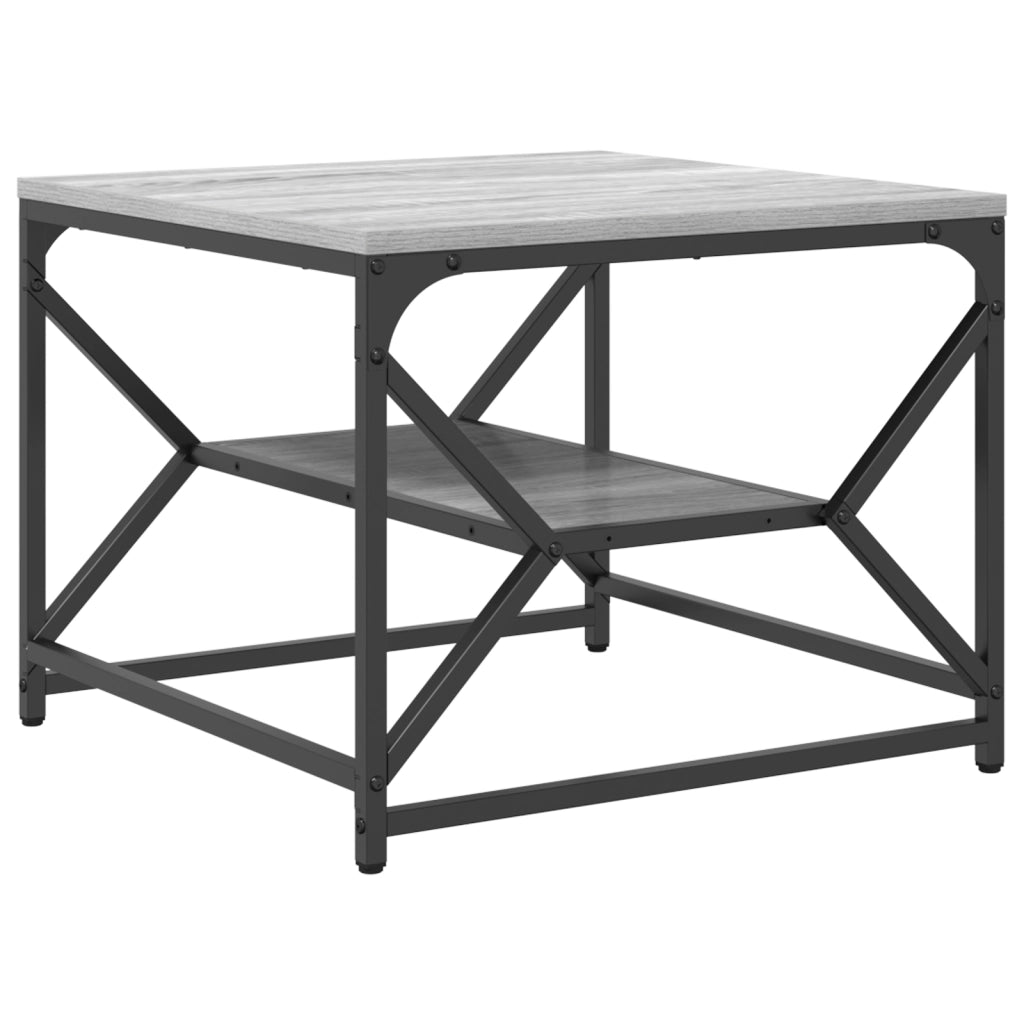 Tavolino da CaffÃ¨ con Ripiano - Grigio Sonoma - 51x50x40 cm - Fatto in Legno Ingegnerizzato