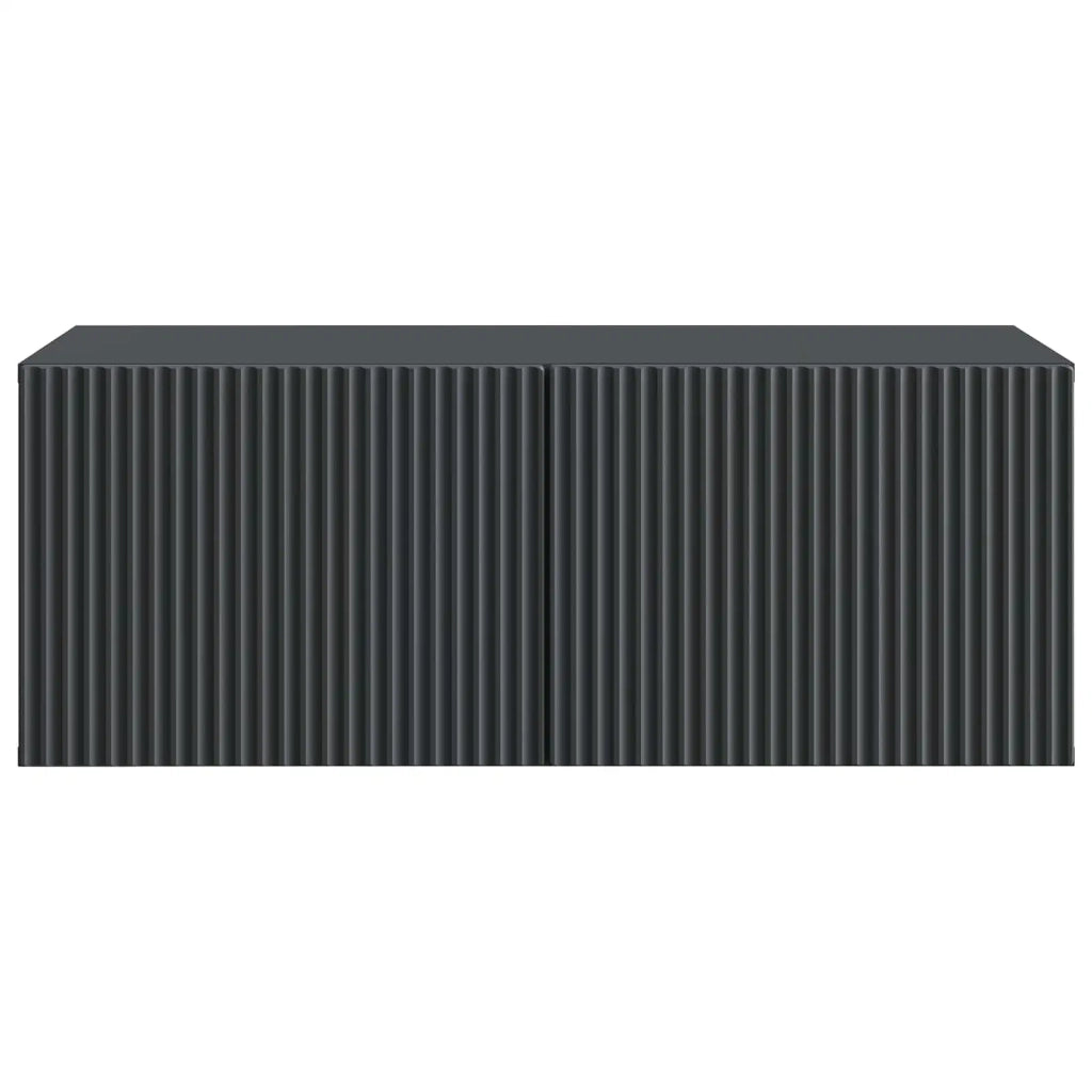 Mobile Porta TV da Muro-Credenza per TV sospesa Nero 78,5 x 41 x 30 cm 337097
