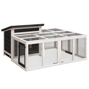 Conigliera 144 x 123 x 67,5 cm in legno massello di pino grigio 02_0041938