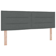 Testiera | Testata LED con strisce LED Grigio scuro 144 cm Tessuto