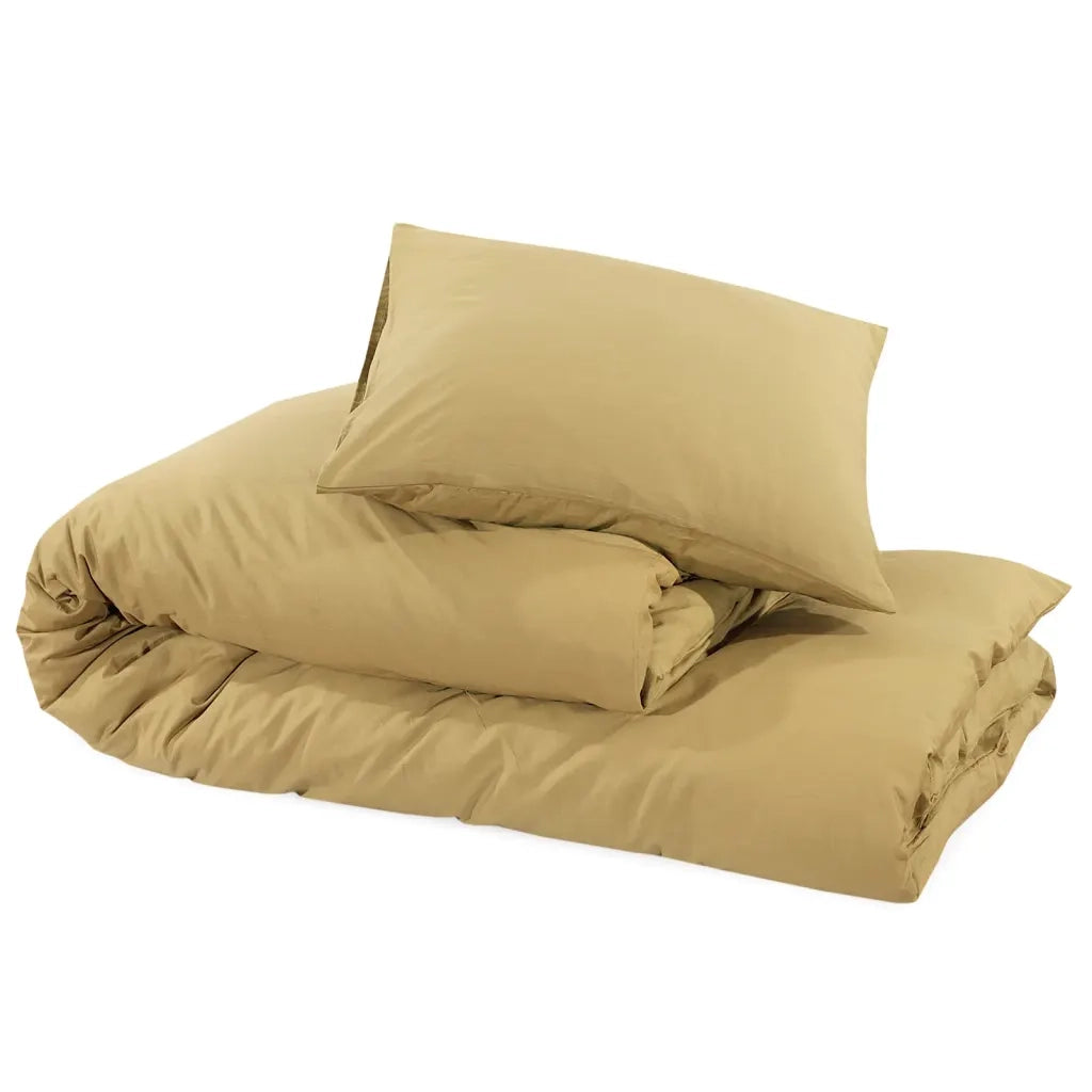 Set Copripiumino Tortora 135x200 cm in Cotone CFW8182686