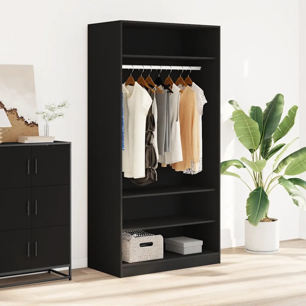Armadio Nero 100x50x200 cm in Legno Multistrato CFW1668696