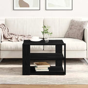 Tavolino da Salotto-Tavolino da soggiorno-Tavolo Rovere Nero 59.5 x 59.5 x 40 cm