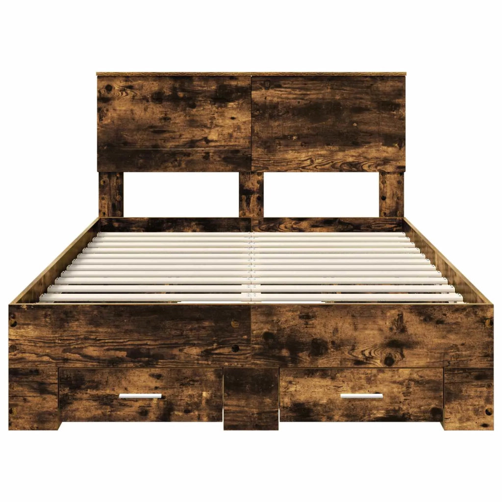 Struttura del letto-Giroletto Rovere fum¨¦ 120 x 200 cm Legno multistrato 275393
