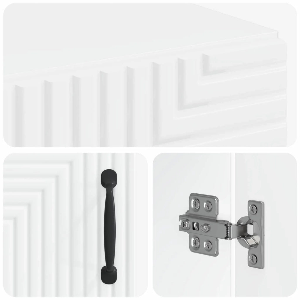 Armadio da Bagno con Ripiano Aperto HAARLEM Bianco 896815