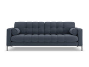 Cosmopolitan Design - Divano "Bali" 4 posti in tessuto strutturato blu scuro 