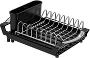 Vasca da cucina compatta, espandibile, spazia risparmiante e resistente all'ossidazione, adatta per davanzali di cucina/cassetti di scarico in cucine e appartamenti (nero).