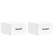 Mobiletto da notte a muro 2 pcs Bianco Lucido 34,5 x 33 x 20 cm 898944