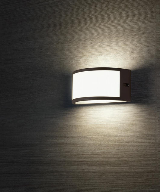 Applique da Esterno a LED 10W a Mezza Luna Sovil Petit Marrone