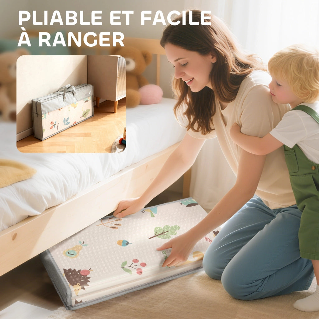 Tapis de jeu per bambini reversibile e pieghevole ¨C zephmum ¨C 180x150x1 cm multicolore