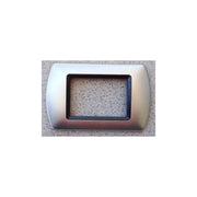 Trade Shop - Placchette Placche In Abs Compatibili Per Serie Living International Placca - Argento -3 Fori     -